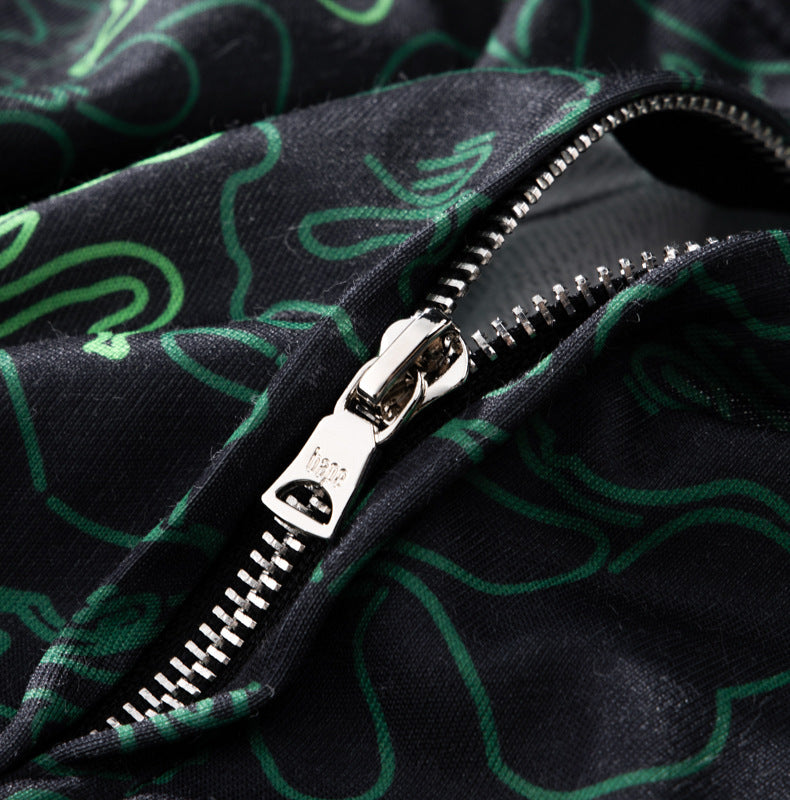BAPE Green Shark Ape Head Zip Hoodie