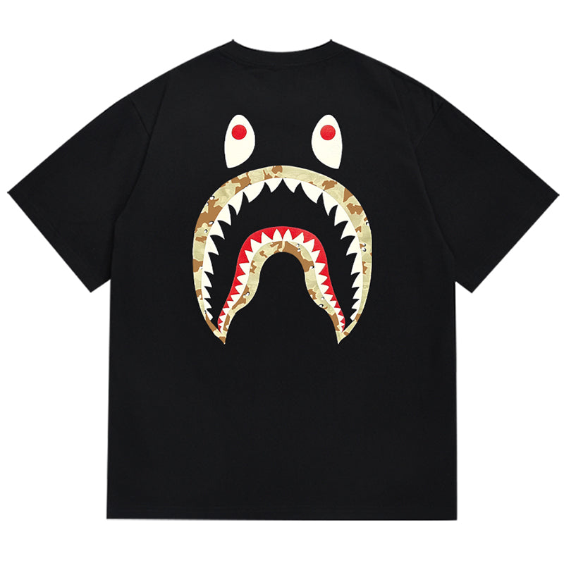 BAPE x Stussy Shark Logo Men's T-Shirt - Black