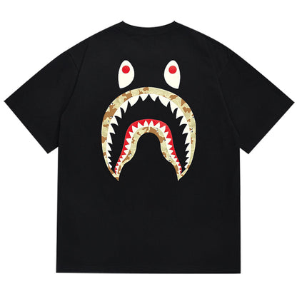 BAPE x Stussy Shark Logo Men's T-Shirt - Black