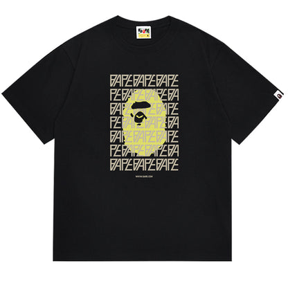 BAPE Monogram Ape Head Men's Graphic T-Shirt - Black