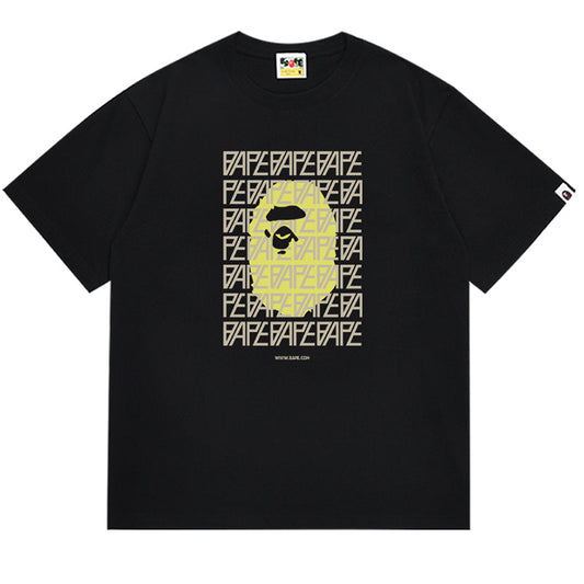 BAPE Monogram Ape Head Men's Graphic T-Shirt - Black