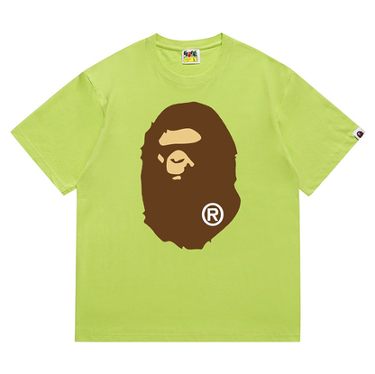 BAPE FW21 Brown Big Ape Head Men's T-Shirt - Black