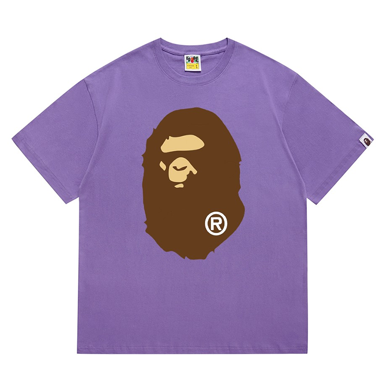 BAPE FW21 Brown Big Ape Head Men's T-Shirt - Black