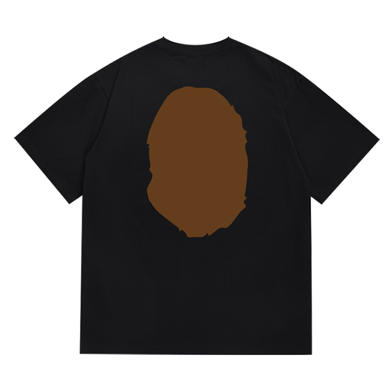 BAPE FW21 Brown Big Ape Head Men's T-Shirt - Black
