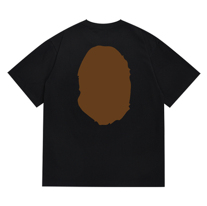 BAPE FW21 Brown Big Ape Head Men's T-Shirt - Black