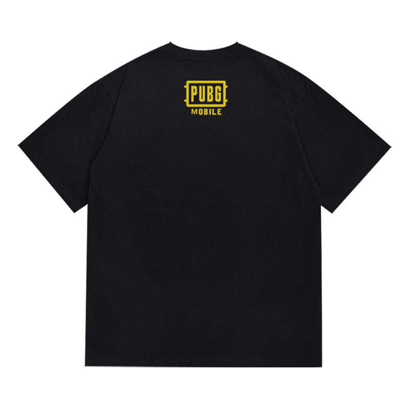 BAPE x PUBG Orange Camo Ape Head Men's T-Shirt - Black