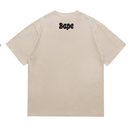 BAPE Brush College Ape Head Men's T-Shirt - Green