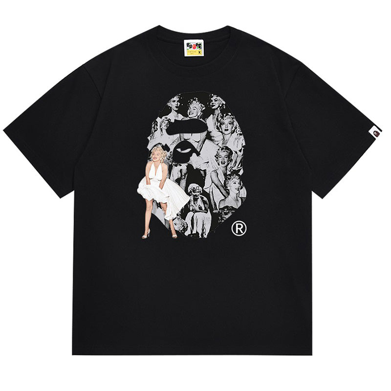 BAPE x Marilyn Monroe Ape Head Men's T-Shirt - Black