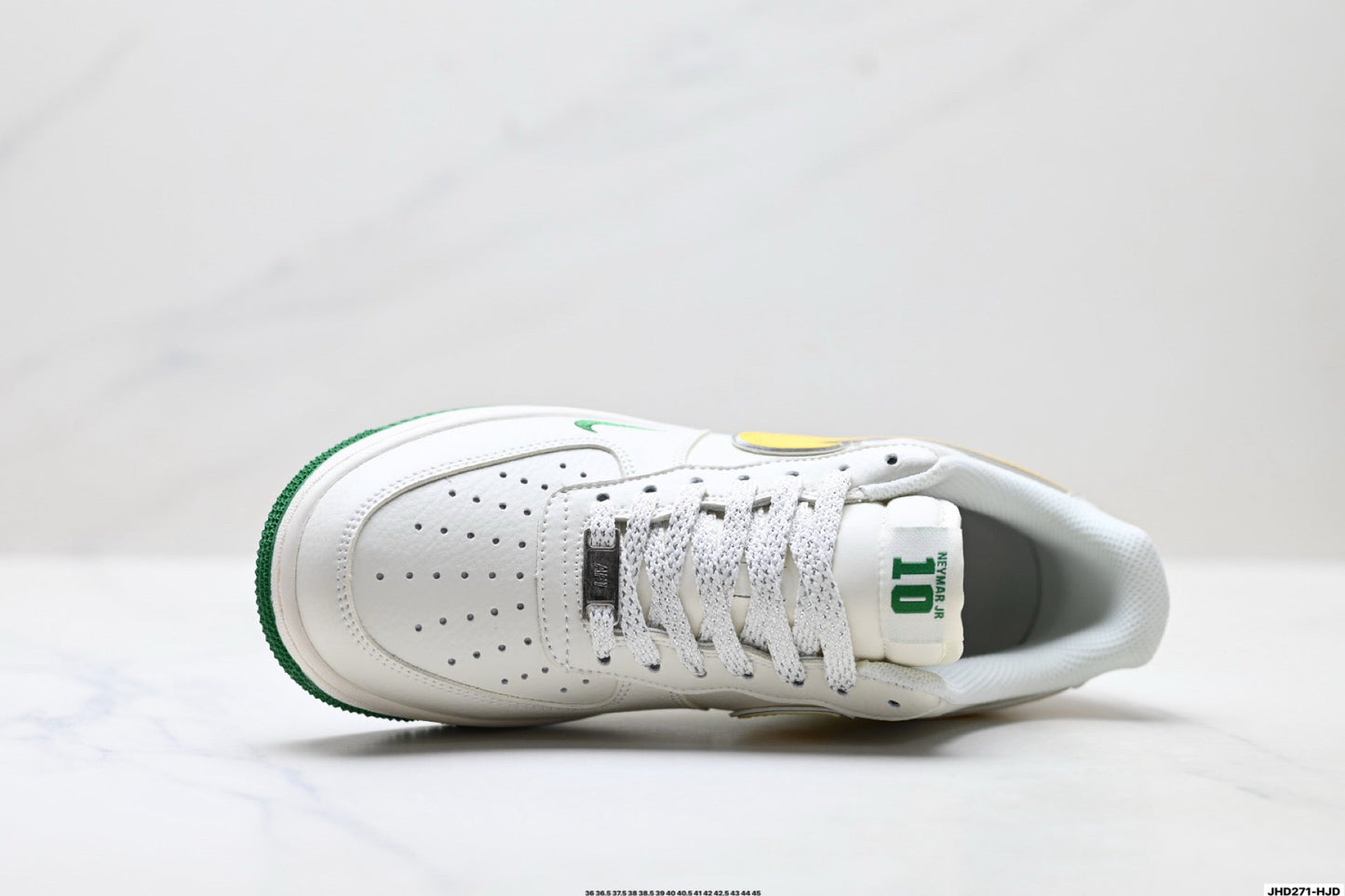 Nike Air Force 1 Low Brazil-Inspired | White Green Yellow Leather Sneakers