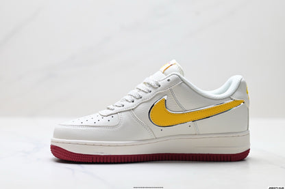 Nike Air Force 1 Low Spain-Inspired | White Yellow Red Leather Sneakers