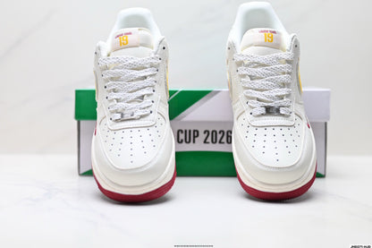 Nike Air Force 1 Low Spain-Inspired | White Yellow Red Leather Sneakers