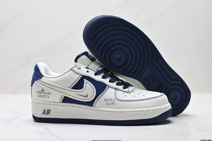 Nike Air Force 1 Low Blue & White Collection | Classic Leather Sneakers