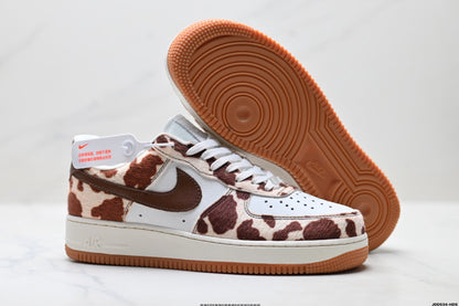 Nike Air Force 1 Low Cow Print | Brown Leather Sneakers