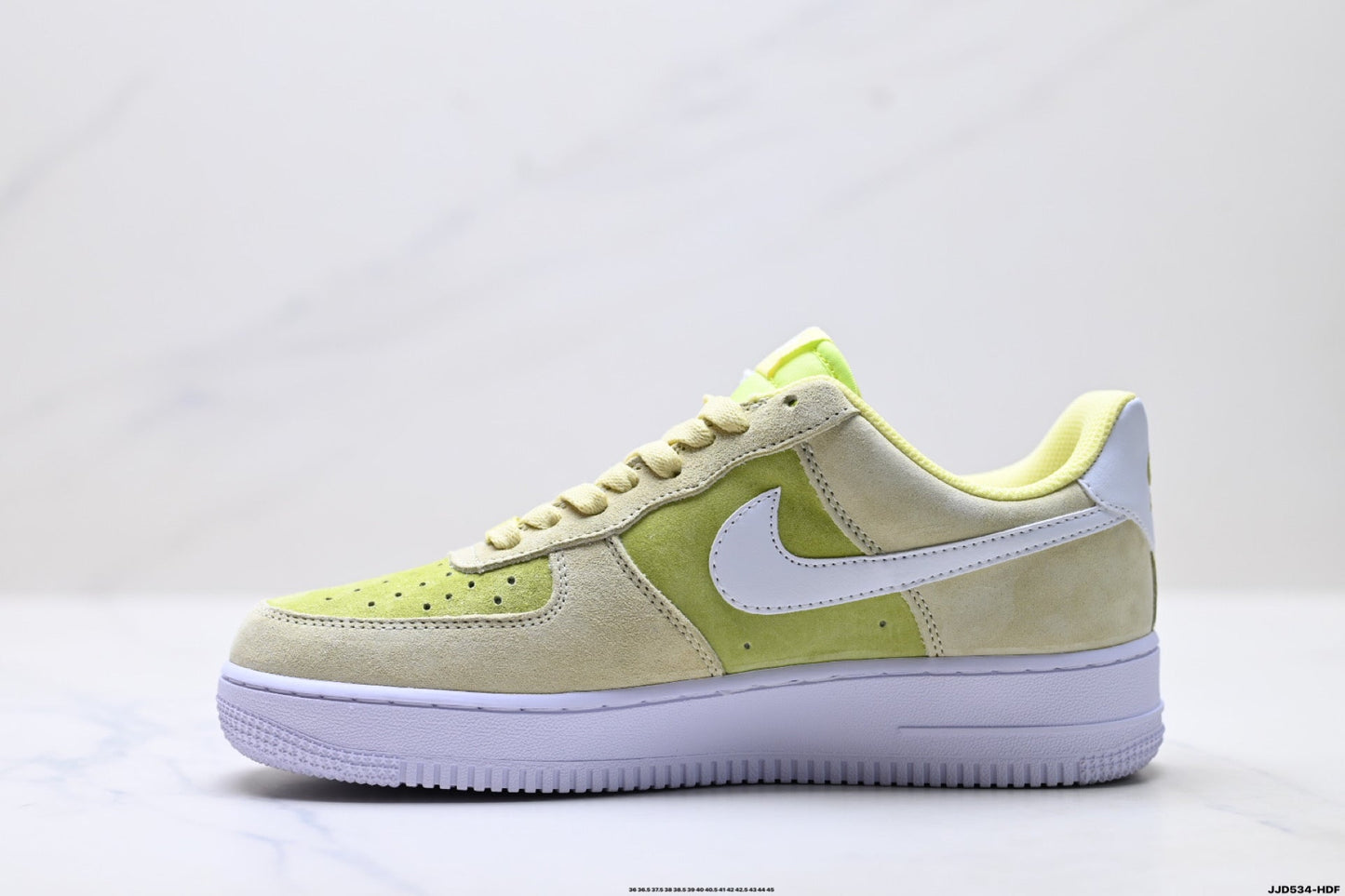 Nike Air Force 1 Low Lemon Yellow | Suede Leather Sneakers