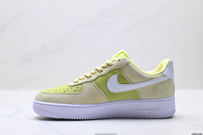 Nike Air Force 1 Low Lemon Yellow | Suede Leather Sneakers
