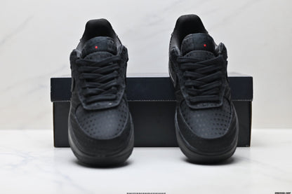 Nike Air Force 1 Low Triple Black | Jacquard Leather Sneakers