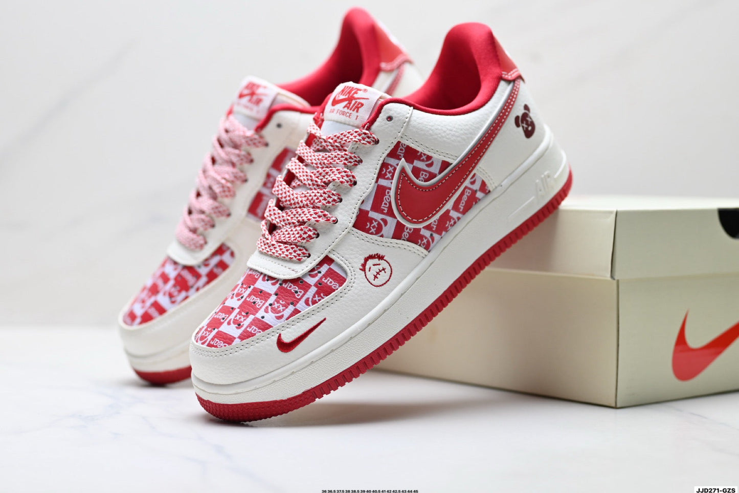 Nike Air Force 1 Low Graphic Check Collection | Premium Leather Sneakers