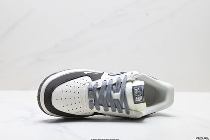 Nike Air Force 1 Low Outdoor Graphic | Grey White Leather Sneakers