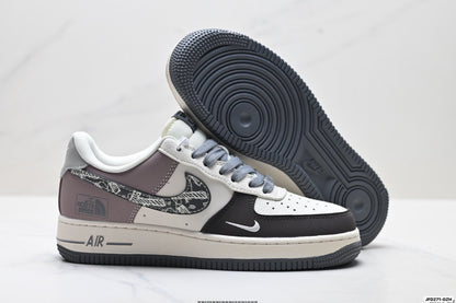 Nike Air Force 1 Low Outdoor Graphic | Grey White Leather Sneakers