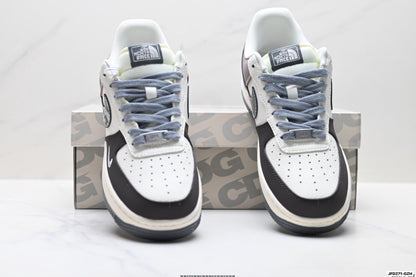 Nike Air Force 1 Low Outdoor Graphic | Grey White Leather Sneakers