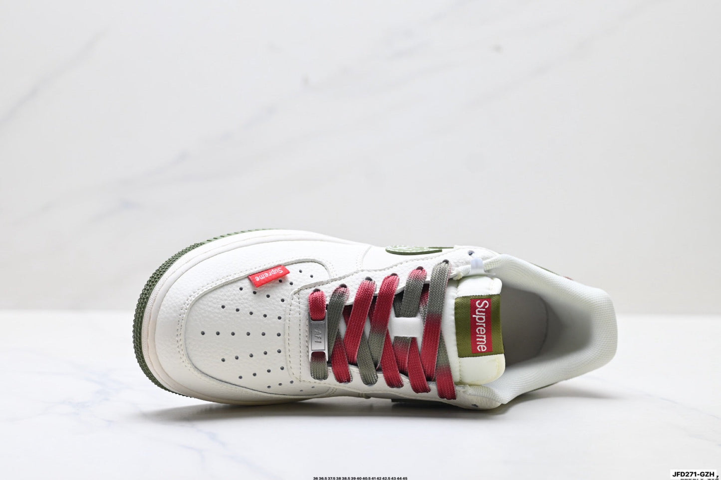 Nike Air Force 1 Low Olive Vintage Graphic | Premium Leather Sneakers