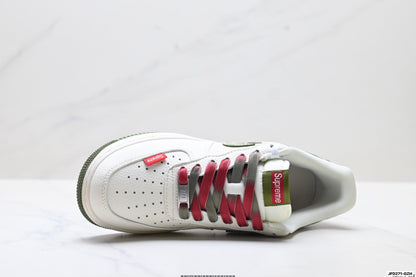 Nike Air Force 1 Low Olive Vintage Graphic | Premium Leather Sneakers