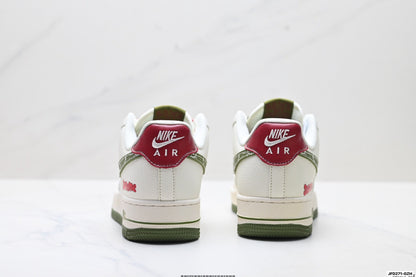 Nike Air Force 1 Low Olive Vintage Graphic | Premium Leather Sneakers