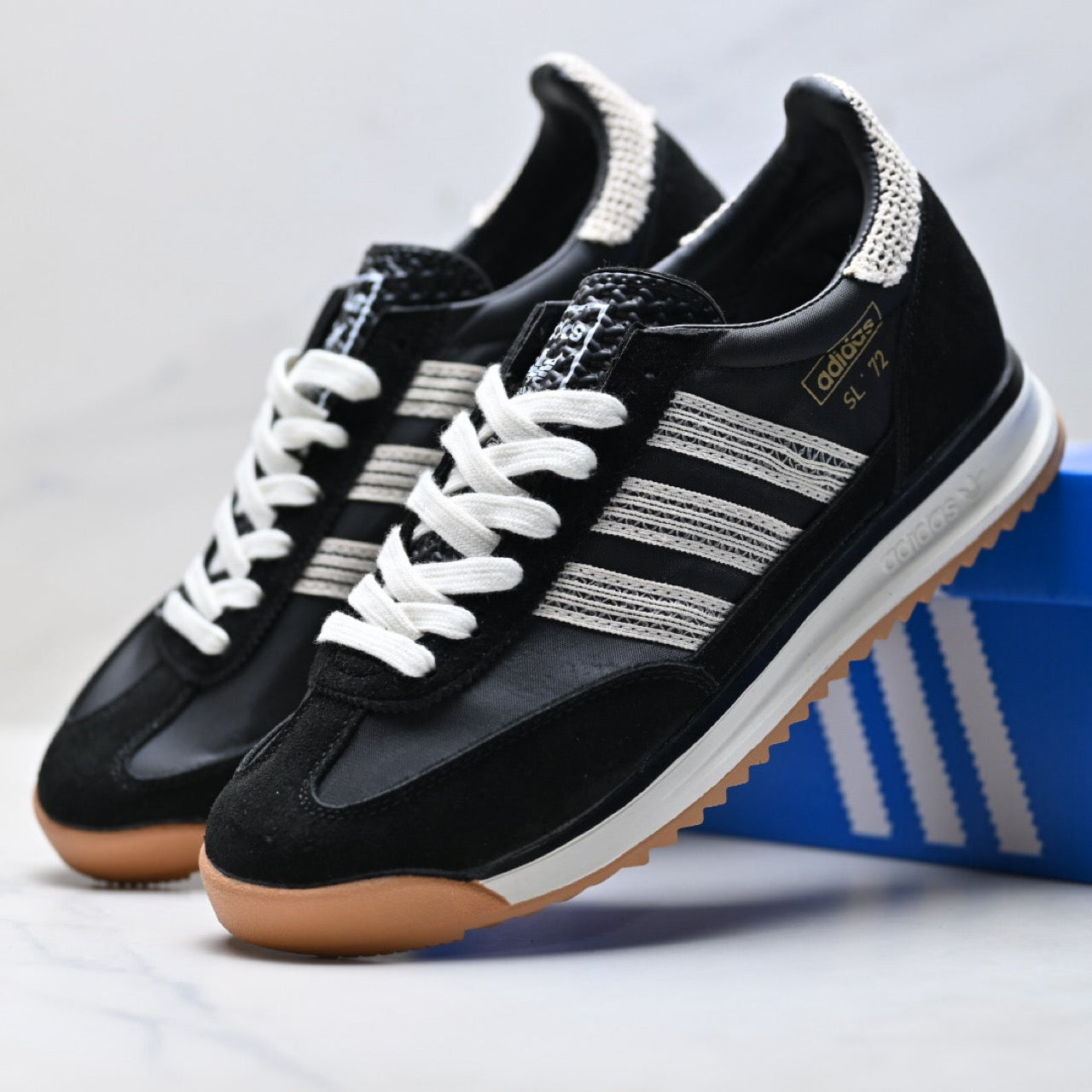 Adidas SL 72 Black Retro Sneakers