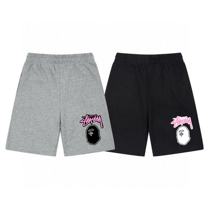 Stüssy x BAPE Ape Head Graphic Shorts