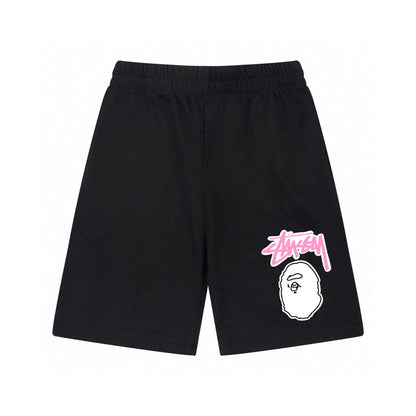 Stüssy x BAPE Ape Head Graphic Shorts