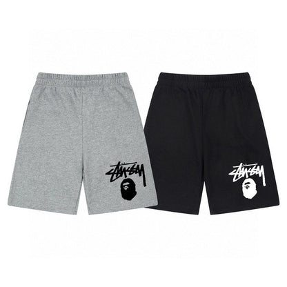 Stüssy x BAPE Classic Ape Head Graphic Shorts
