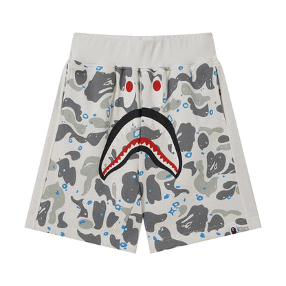 BAPE Shark Camo Sweat Shorts – White Camo