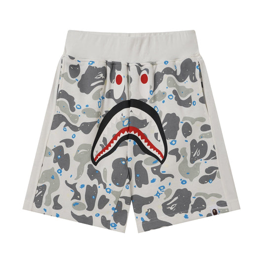 BAPE Shark Camo Sweat Shorts – White Camo