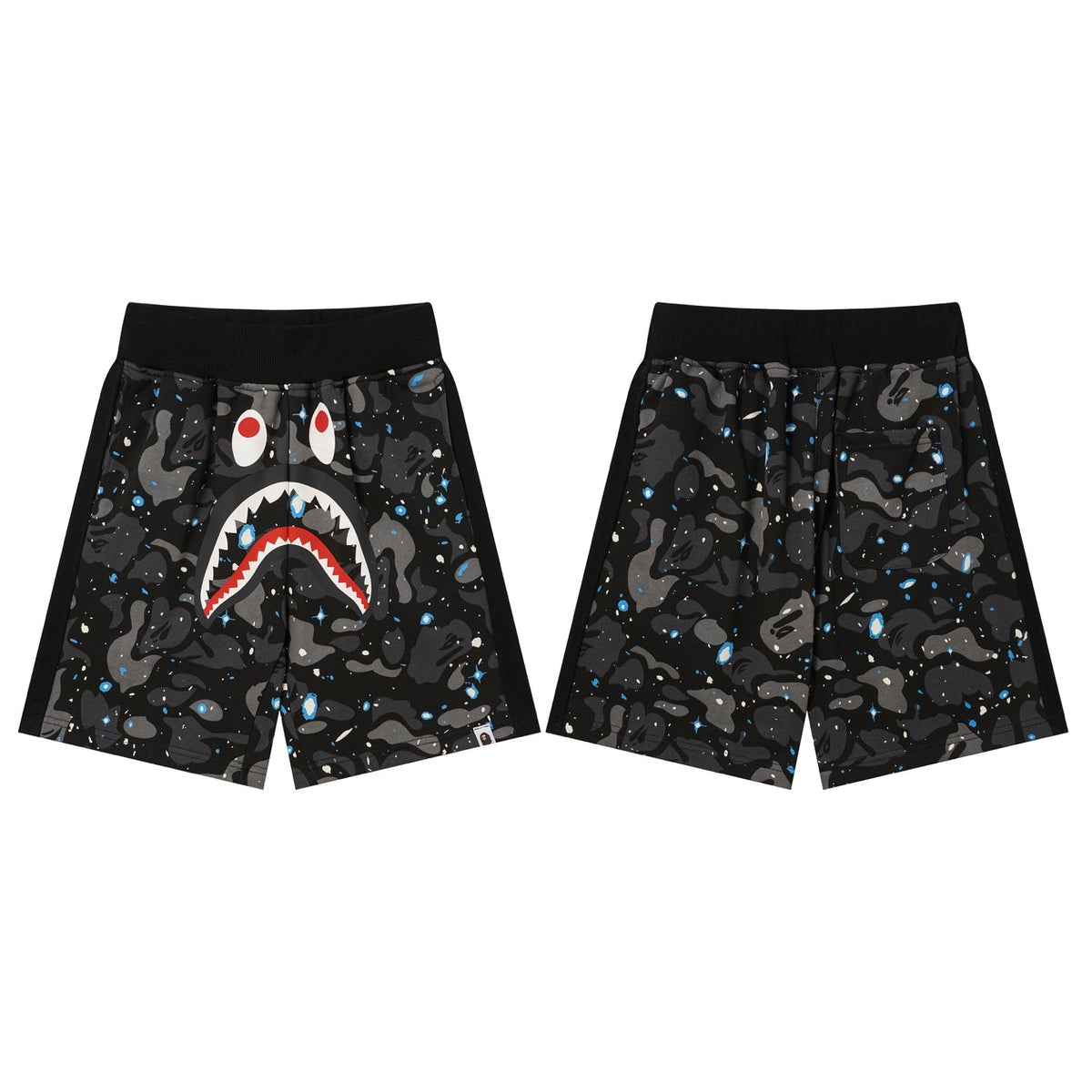 BAPE Shark Space Camo Sweat Shorts – Black