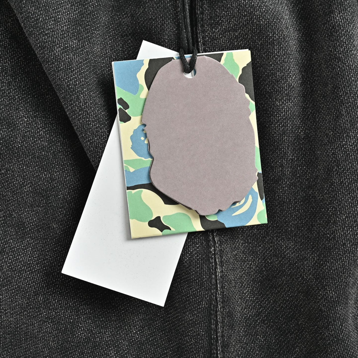 BAPE Washed Ape Embroidery Heavyweight Sweat Shorts