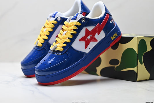 BAPE STA Low-Top Sneakers - Blue/Red/Yellow