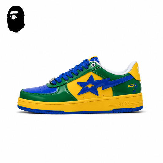 BAPE STA Low-Top Sneakers - Blue/Green/Yellow