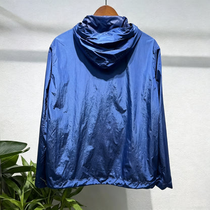 Men's Lightweight Hooded Windbreaker Jacket – Water Resistant Outdoor Casual Jacket