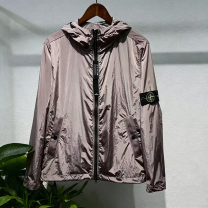 Men's Lightweight Hooded Windbreaker Jacket – Water Resistant Outdoor Casual Jacket