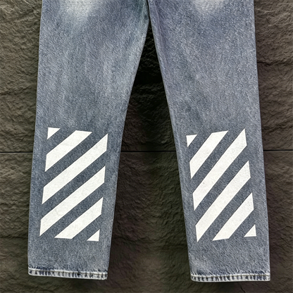 OFF-Whlte Arrow pattern casual jeans