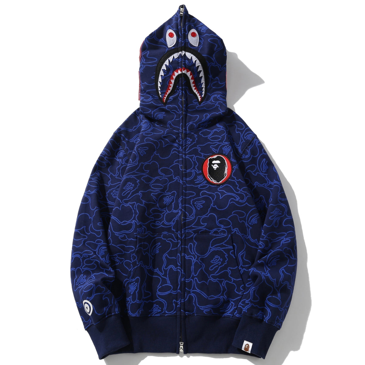 BAPE Shark Full-Zip Hoodie - Blue, Green & Red