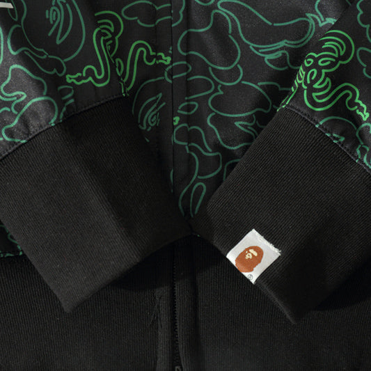 BAPE Snake Camo Shark Zip Hoodie