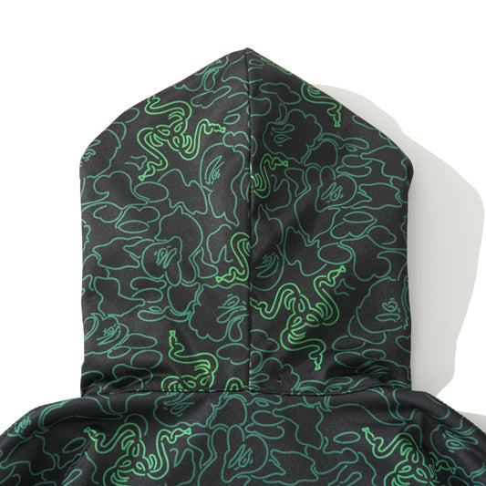 BAPE Snake Camo Shark Zip Hoodie