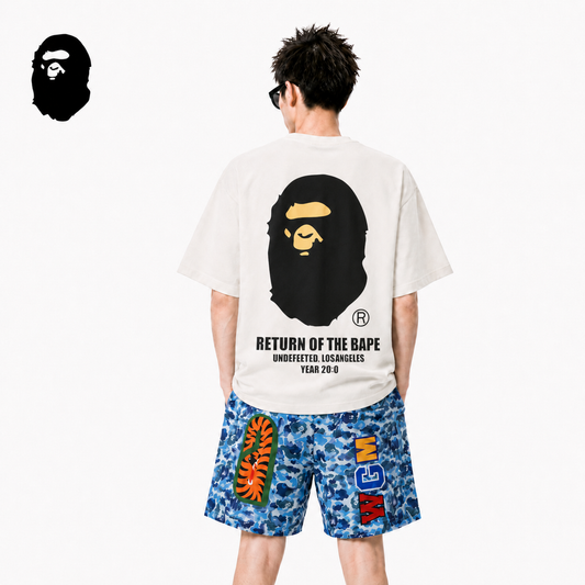 BAPE Return of the Bape Back Print Men's T-Shirt - White