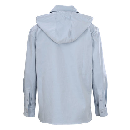 Lowe Cotton Long-Sleeve Hooded Shirt Jacket with Detachable Panels