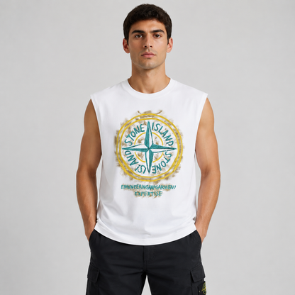 ST0NE lSLAND Pure Cotton T-Shirt #50