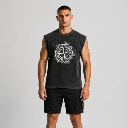 ST0NE lSLAND Pure Cotton T-Shirt #52