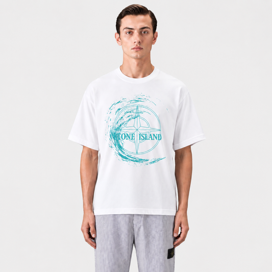 ST0NE lSLAND Pure Cotton T-Shirt #22