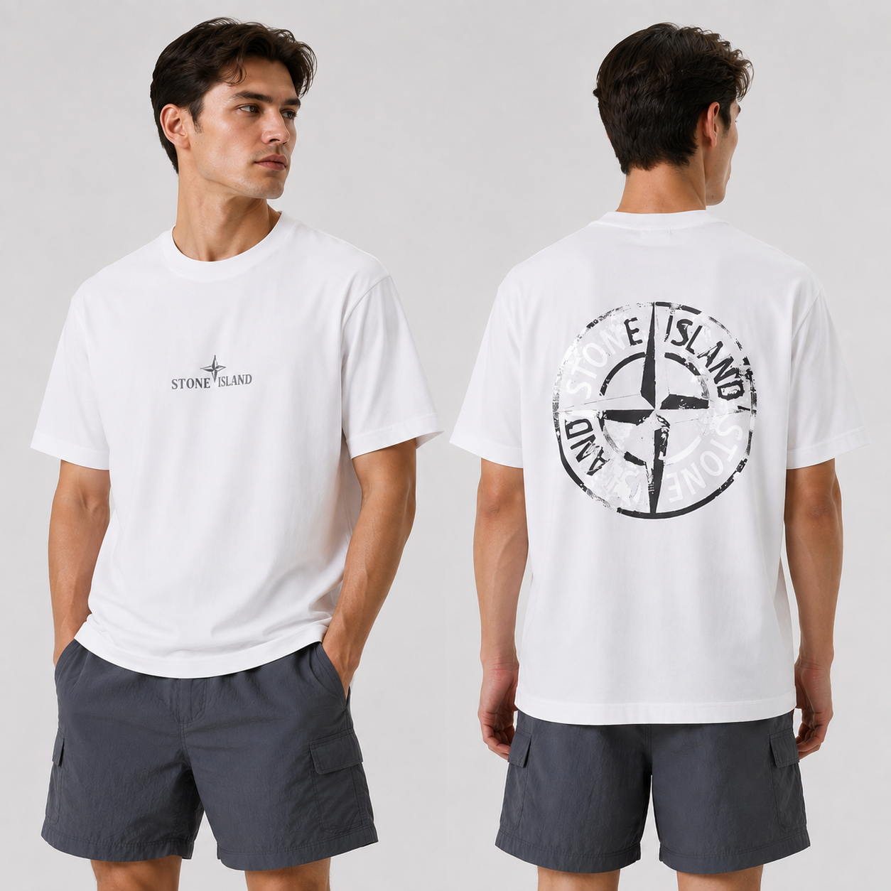 ST0NE lSLAND Pure Cotton T-Shirt #51