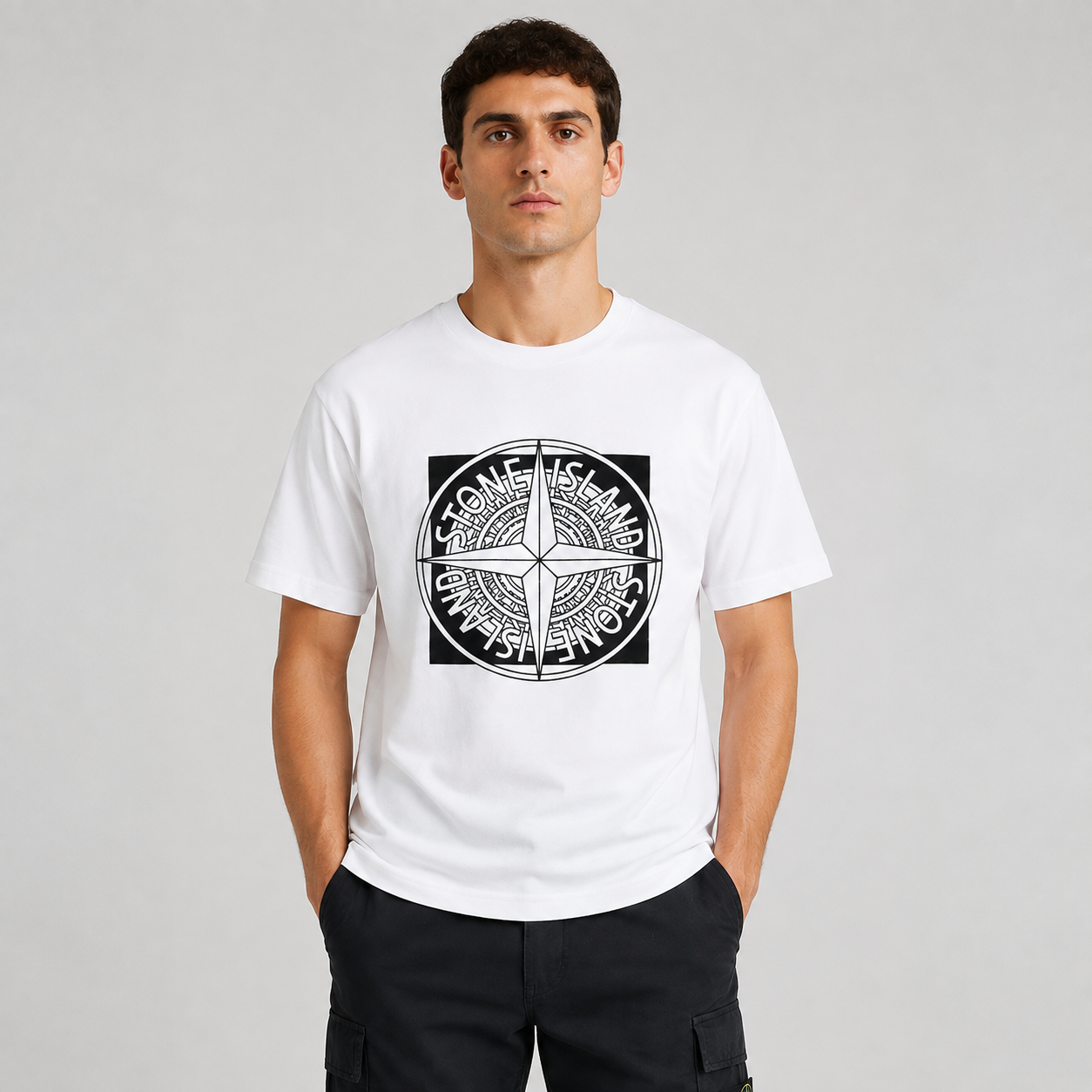 ST0NE lSLAND Pure Cotton T-Shirt #17